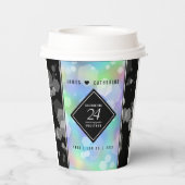 Gobelets En Papier Élégante 24e anniversaire du Mariage Opal (Verso)