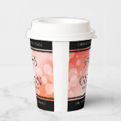 Gobelets En Papier Elégante 35ème anniversaire de Mariage de corail (Droite)