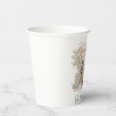 Gobelets En Papier Elégante Aquarelle Elle A Dit Oui Fleurs Roses Bri (Droite)