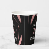 Gobelets En Papier Elégante Aquarelle rose 70e anniversaire (Droite)