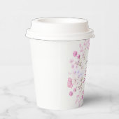 Gobelets En Papier Elégante aquarelle Ruby Rose Fête des mariées (Droite)