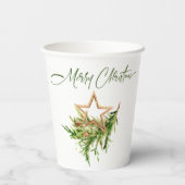 Gobelets En Papier Élégante composition de Noël bohème joyeux (Verso)