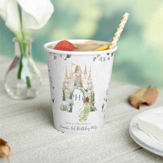 Gobelets En Papier Élégante conte de fées Princesse | Anniversaire (Insitu)