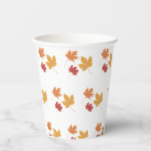 Gobelets En Papier Élégante Coupe Motif papier feuille d'érable (Recto)