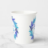 Gobelets En Papier Elégante couronne bleue 75e fête d'anniversaire (Gauche)