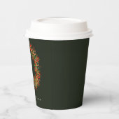 Gobelets En Papier Élégante couronne d'aquarelle Monogramme Noël (Gauche)