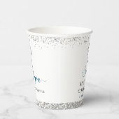 Gobelets En Papier Elégante Croix de Parties scintillant d'argent Pre (Droite)