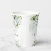 Gobelets En Papier Élégante douche de mariée au feuillage d'eucalyptu (Droite)