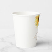 Gobelets En Papier Élégante Fête de Mariage Rustique Tournesol  (Droite)