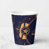 Gobelets En Papier Élégante Fête des mariées céleste (Recto)