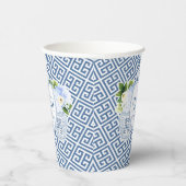 Gobelets En Papier Elégante Fête des mariées Crest Couples Bleu Et Bl (Droite)