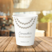 Gobelets En Papier Elégante Fête des mariées de collier Pearl