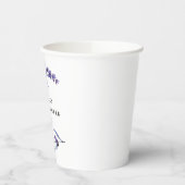 Gobelets En Papier Élégante Fête des mariées de lavande florale (Gauche)