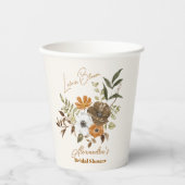 Gobelets En Papier Elégante Fête des mariées florale Boho (Recto)