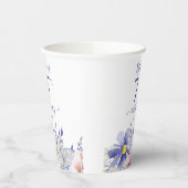 Gobelets En Papier Élégante fête du 75e anniversaire rose violet (Gauche)