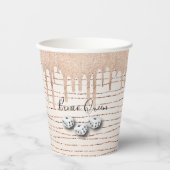 Gobelets En Papier Élégante fille étincelante Queen Dice Bunco (Recto)