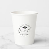 Gobelets En Papier élégante graduation en noir et blanc (Recto)