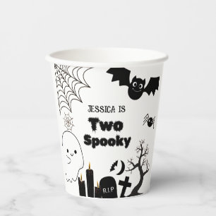 Gobelets En Papier Elégante Halloween deux éffrayant deuxième fête d'