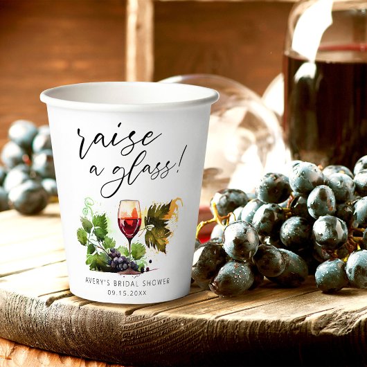 Gobelets En Papier Elégante Lever un verre Aquarelle Dégustation de v