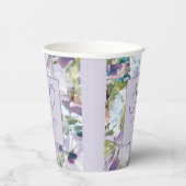 Gobelets En Papier Elégante Lilac Purple Floral Verdure 50e Anniversa (Droite)