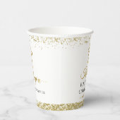 Gobelets En Papier Elégante Parties scintillant d'or Croix première s (Droite)