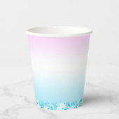 Gobelets En Papier Elégante parties scintillant moderne colorée dégra (Recto)