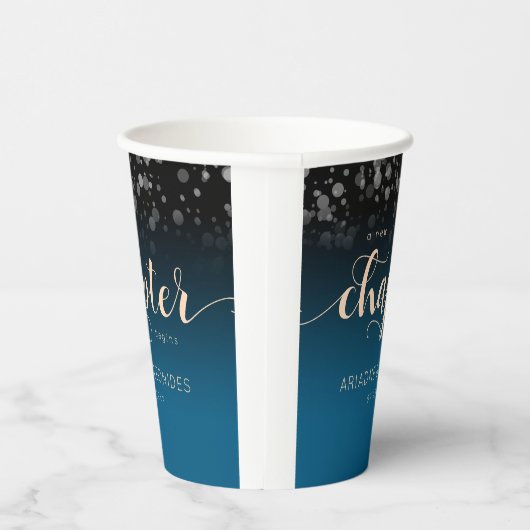 Gobelets En Papier Elégante Pêche Océanique Bleu Mariage Un Nouveau C (Droite)