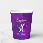 Gobelets En Papier Élégante Purple 30 & Flirty Anniversaire (Verso)