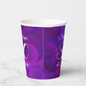 Gobelets En Papier Élégante Purple 30 & Flirty Anniversaire (Droite)