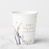 Gobelets En Papier Elégante Sip & Voir Champagne Baby shower bouteill (Verso)