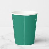 Gobelets En Papier Élégantes Coupes en papier Mariage vert émeraude (Droite)