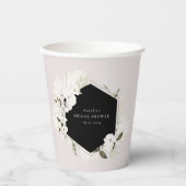 Gobelets En Papier Élégantes tasses de papier floral bohème (Recto)