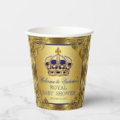 Gobelets En Papier Élégantes tasses en papier Baby shower Prince (Recto)