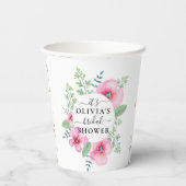 Gobelets En Papier Élégantes Tasses en Papier Fleurs Aquarelle pour M (Verso)