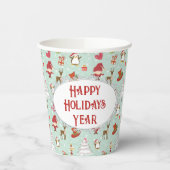 Gobelets En Papier Éléments de Noël Elfes rennes (Gauche)