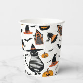 Gobelets En Papier Éléments d'Halloween (Verso)