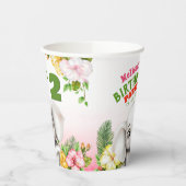 Gobelets En Papier Elephant Jungle Safari fête d'anniversaire (Gauche)