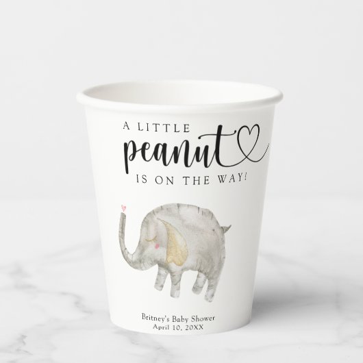 Gobelets En Papier Eléphant montgolfière (Recto)