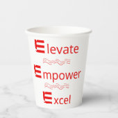 Gobelets En Papier Élever, Empower, Coupes de papier Excel (Recto)