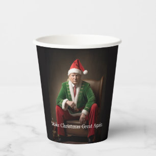Gobelets En Papier Elf de Noël Donald Trump