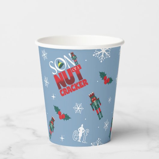 Gobelets En Papier Elf "Fils d'un Noisette" Motif d'hiver (Verso)