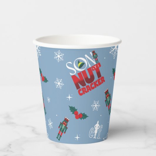 Gobelets En Papier Elf "Fils d'un Noisette" Motif d'hiver (Recto)