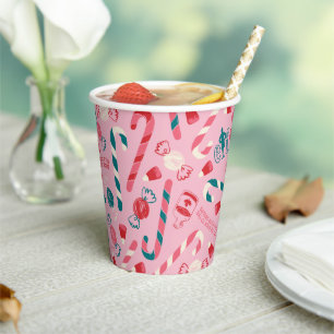 Gobelets En Papier Elf Holiday Candy Motif