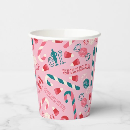 Gobelets En Papier Elf Holiday Candy Motif (Gauche)