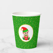 Gobelets En Papier Elfe mignonne et Confetti d'or sur Parties scintil (Recto)