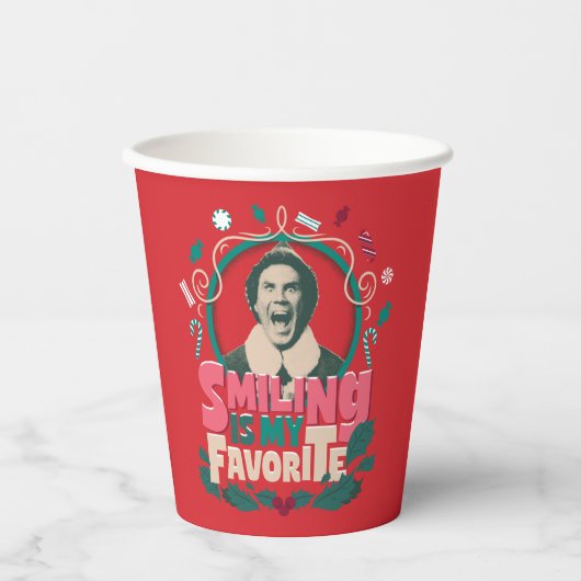 Gobelets En Papier Elfe - Sourire est mon préféré (Recto)