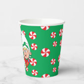 Gobelets en papier "Elfes joyeux" 250 ml (Gauche)