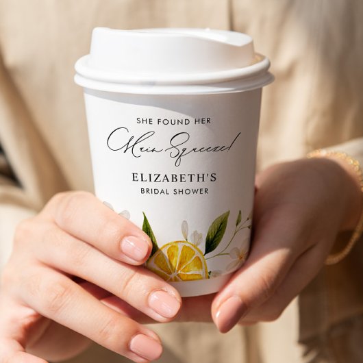 Gobelets En Papier Elle a trouvé son Lemon Squeeze principal Shower d