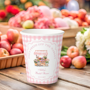 Gobelets En Papier Elle est fraîche sortie du marché Fête de douche f