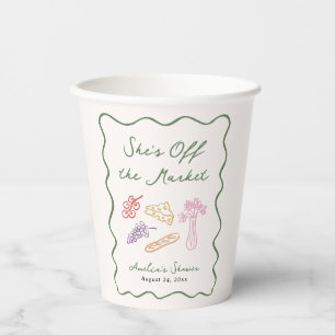 Gobelets En Papier Elle est hors du marché Gras & Fantaisiste Dessin 